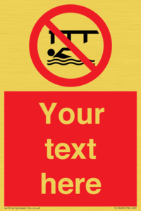 Custom Do not swim in the vicinity of piers